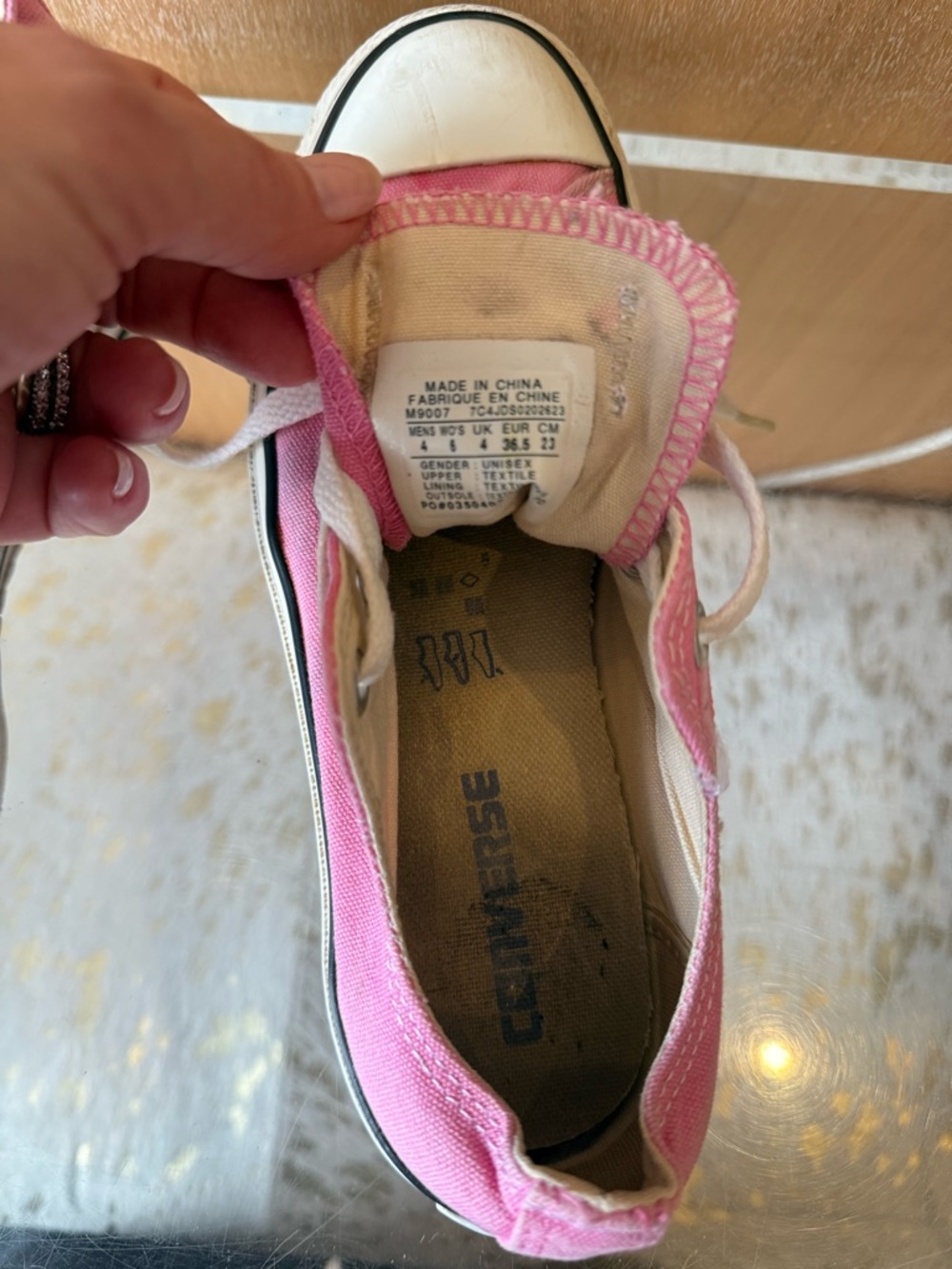 Pre-Loved Pink Low-Top Converse Sneakers for Women, size 4 (6.5 US) - Picture 9 of 9